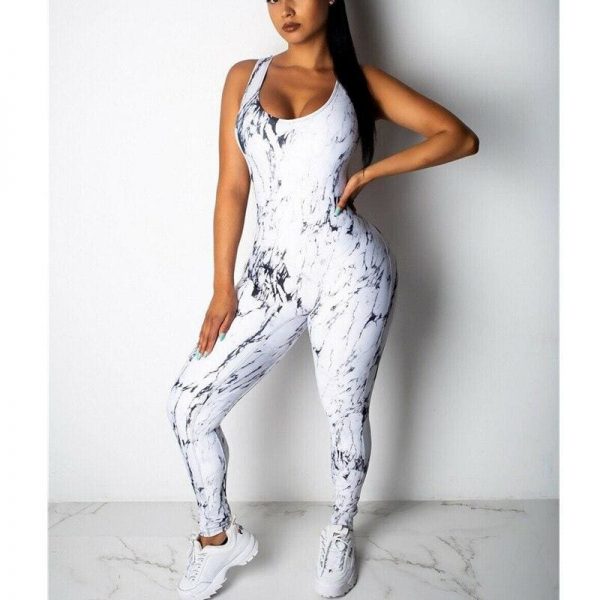 The Best Women Butt Lift Yoga Jumpsuit Sleeveless Backless Sport Bandage Fitness Legging Sports Workout Gym Athletic Romper Playsuit Online - Takalr