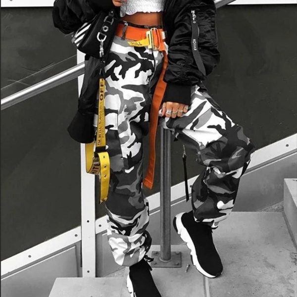 The Best Women Camouflage Camo Cargo Trousers Army Pants Ladies Casual Harem Joggers Sport Sweatpants Hip Hop Rock Trousers Online - Takalr