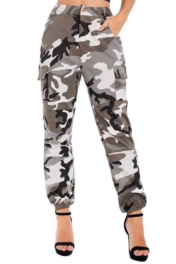 The Best Women Camouflage Camo Cargo Trousers Army Pants Ladies Casual Harem Joggers Sport Sweatpants Hip Hop Rock Trousers Online - Takalr