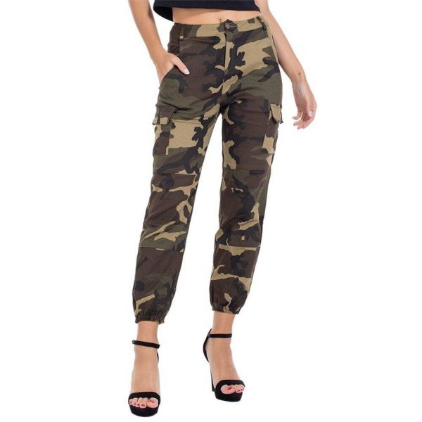 The Best Women Camouflage Camo Cargo Trousers Army Pants Ladies Casual Harem Joggers Sport Sweatpants Hip Hop Rock Trousers Online - Takalr