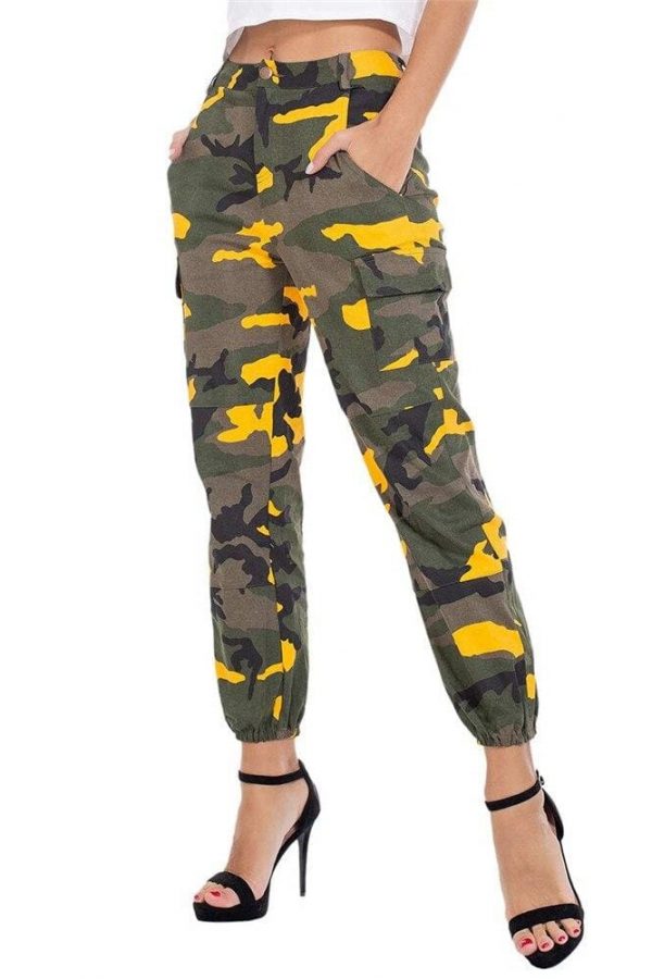 The Best Women Camouflage Camo Cargo Trousers Army Pants Ladies Casual Harem Joggers Sport Sweatpants Hip Hop Rock Trousers Online - Takalr