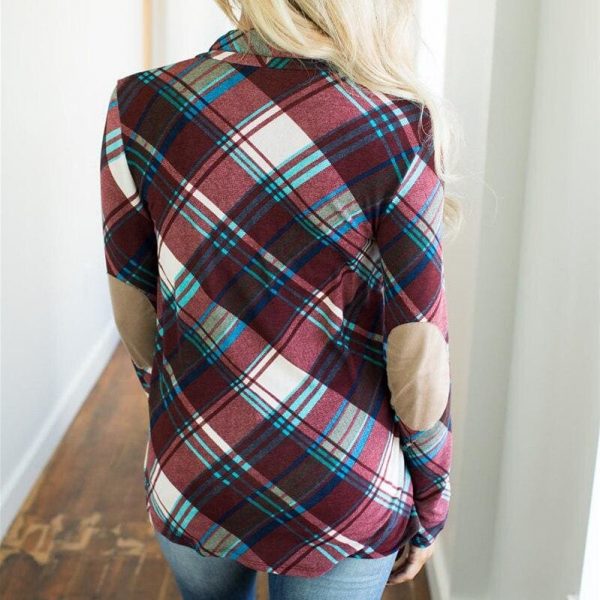 The Best Women Casual Long Sleeve Flannel Plaid Shirts Cardigan Blouse Autumn Winter Ladies Outwear Loose Coat Tops Online - Takalr