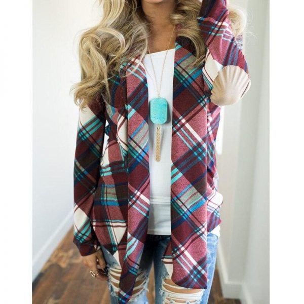 The Best Women Casual Long Sleeve Flannel Plaid Shirts Cardigan Blouse Autumn Winter Ladies Outwear Loose Coat Tops Online - Takalr