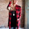 The Best Women Casual Long Sleeve Flannel Plaid Shirts Cardigan Blouse Autumn Winter Ladies Outwear Loose Coat Tops Online - Takalr