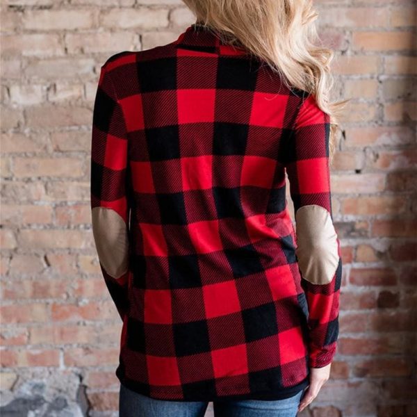 The Best Women Casual Long Sleeve Flannel Plaid Shirts Cardigan Blouse Autumn Winter Ladies Outwear Loose Coat Tops Online - Takalr