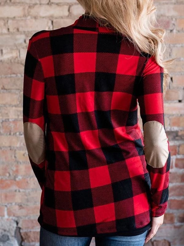 The Best Women Casual Long Sleeve Flannel Plaid Shirts Cardigan Blouse Autumn Winter Ladies Outwear Loose Coat Tops Online - Takalr