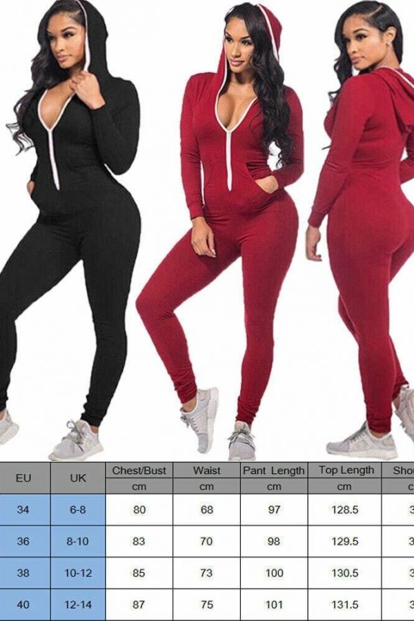 The Best Women Casual Long Sleeve Jumpsuit Ladies Sports Running Solid Playsuit Romper Gym Jogging Tracksuit Trouser Online - Takalr