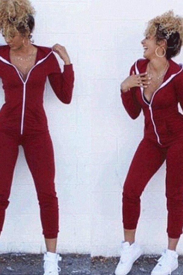 The Best Women Casual Long Sleeve Jumpsuit Ladies Sports Running Solid Playsuit Romper Gym Jogging Tracksuit Trouser Online - Takalr