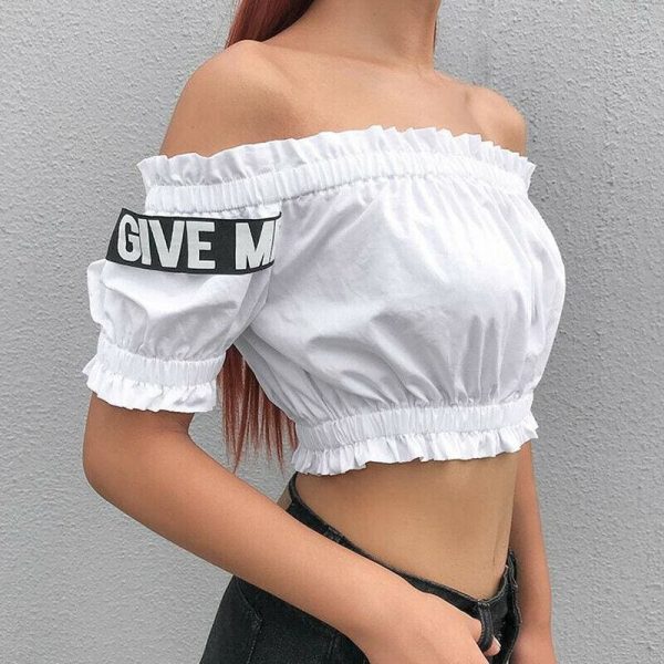 The Best Women Casual Off Shoulder Tank Tops Vest T shirt Ladies Beach Holiday Crop Tops Shirt Outwear Streetwear Online - Takalr