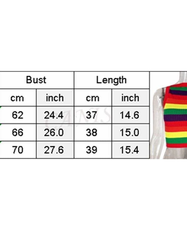 The Best Women Casual Rainbow Striped Tank Top Vest Blouse Sleeveless Fashion Ladies Summer Beach Holiday Crop Top Shirt Cami Top Online - Takalr