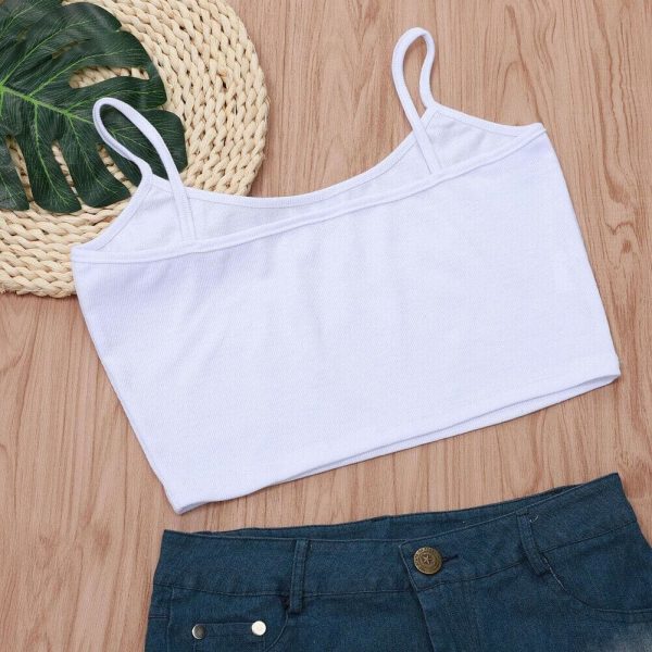 The Best Women Casual Solid Tank Tops Letter Print Vest Blouse Ladies Fashion Camisole Sleeveless Crop Top Shirt Online - Takalr