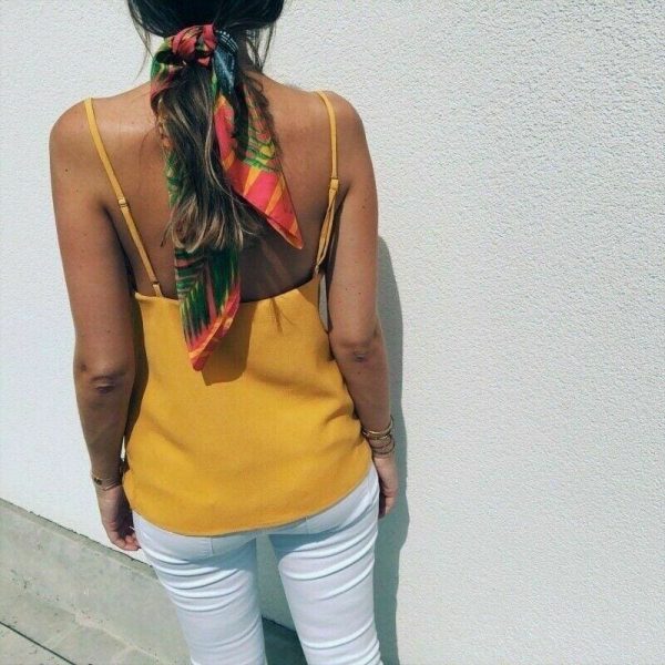 The Best Women Casual Summer Top Ladies Vest Elegant Sleeveless Tank V Neck Loose Femme Plain Basic Tee Streetwear Plus Size Online - Takalr