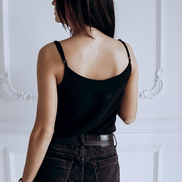 The Best Women Casual Summer Top Sleeveless Off Shoulder Vest Ladies Plain Tank V Neck Loose Tops Shirt Femme Clothes Online - Takalr