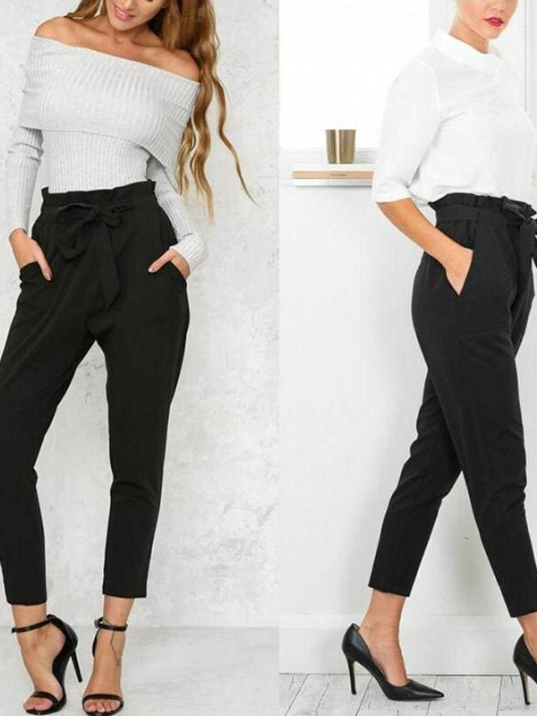 The Best Women Casual Sweatpants Jogger Dance Harem Pants Sports Baggy Slacks Pleated High Waist Loose Long Trousers Online - Takalr