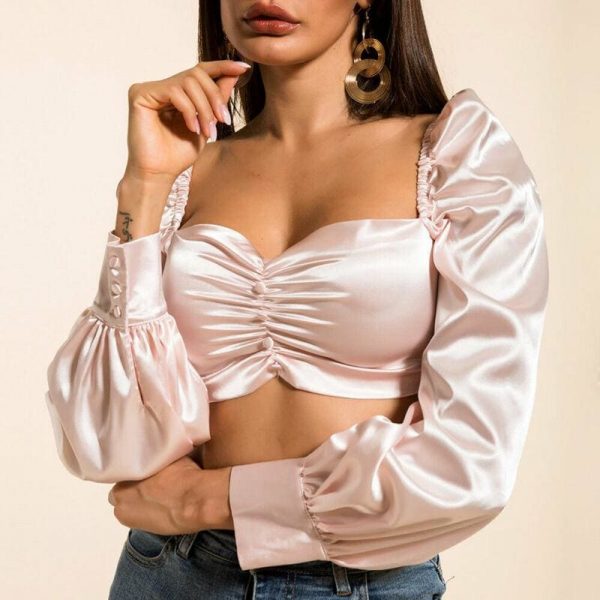 The Best Women Casual Tank Crop Tops Vest 2019 New Ladies Casual Long Sleeve T-Shirt Holiday Clothes Online - Takalr