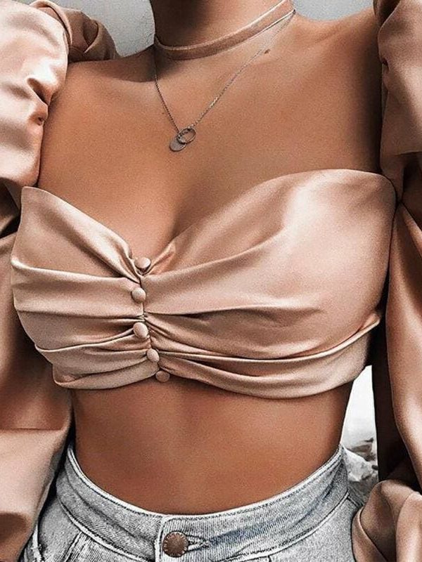 The Best Women Casual Tank Crop Tops Vest 2019 New Ladies Casual Long Sleeve T-Shirt Holiday Clothes Online - Takalr