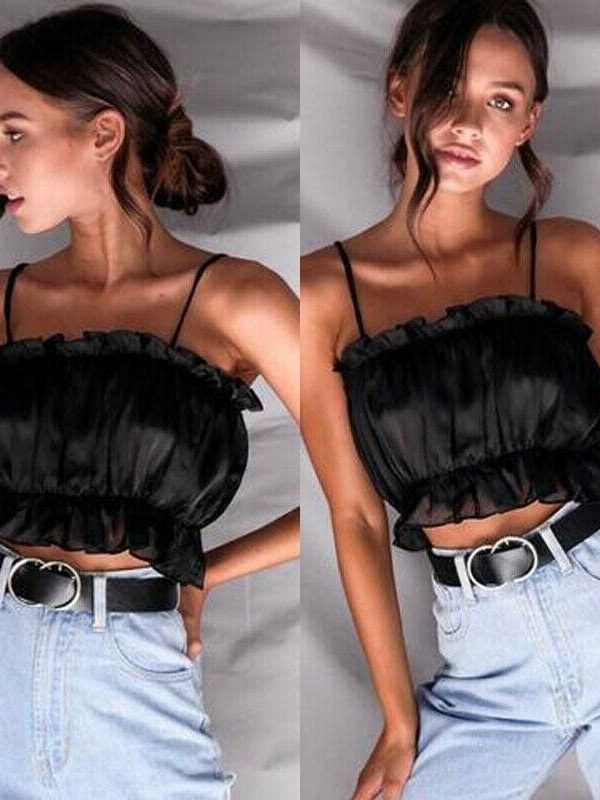 The Best Women Casual Tank Top Vest Blouse Ladies Sleeveless Summer Crop Top Shirt Cami Top Women Clothes Outwear Online - Takalr