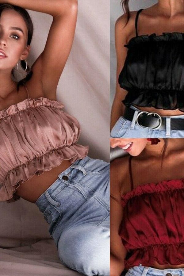 The Best Women Casual Tank Top Vest Blouse Ladies Sleeveless Summer Crop Top Shirt Cami Top Women Clothes Outwear Online - Takalr