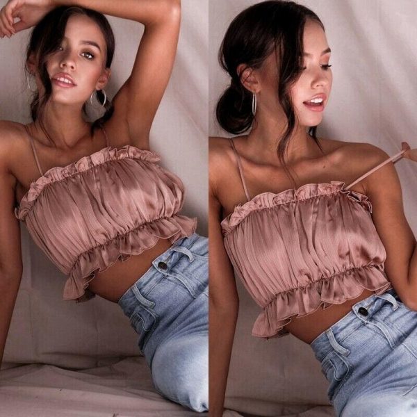 The Best Women Casual Tank Top Vest Blouse Ladies Sleeveless Summer Crop Top Shirt Cami Top Women Clothes Outwear Online - Takalr