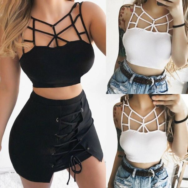 The Best Women Casual Tank Top Vest Blouse Sleeveless Ladies Summer Beach Crop Top Shirt Cami Top Online - Takalr