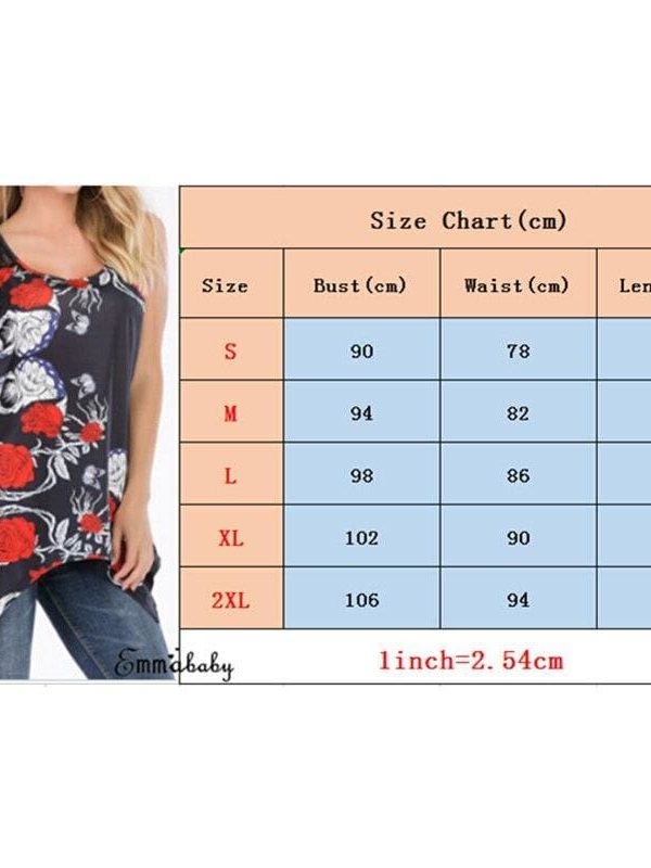 The Best Women Crew Neck Tops Shirt Fashion Ladies Loose Tunic Casual Blouse Vest Summer Beach Holiday Tank Top Plus Size Online - Takalr