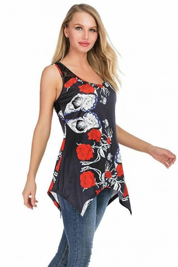 The Best Women Crew Neck Tops Shirt Fashion Ladies Loose Tunic Casual Blouse Vest Summer Beach Holiday Tank Top Plus Size Online - Takalr