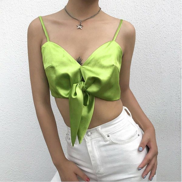 The Best Women Crop Top Summer Casual Tank Tops Ladies Beach Club Shirt Vest Wrap Chest Bra Camisole Blouse Summer Clothes Online - Takalr