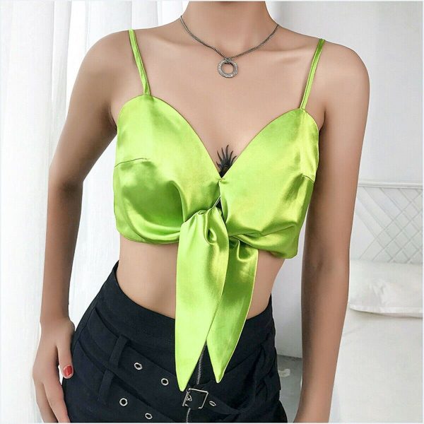 The Best Women Crop Top Summer Casual Tank Tops Ladies Beach Club Shirt Vest Wrap Chest Bra Camisole Blouse Summer Clothes Online - Takalr