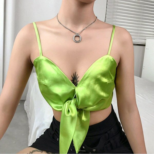 The Best Women Crop Top Summer Casual Tank Tops Ladies Beach Club Shirt Vest Wrap Chest Bra Camisole Blouse Summer Clothes Online - Takalr