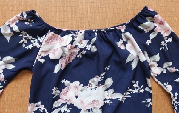 The Best Women Dress  Summer  Off Shoulder Floral Print Chiffon Dress Online - Source Silk