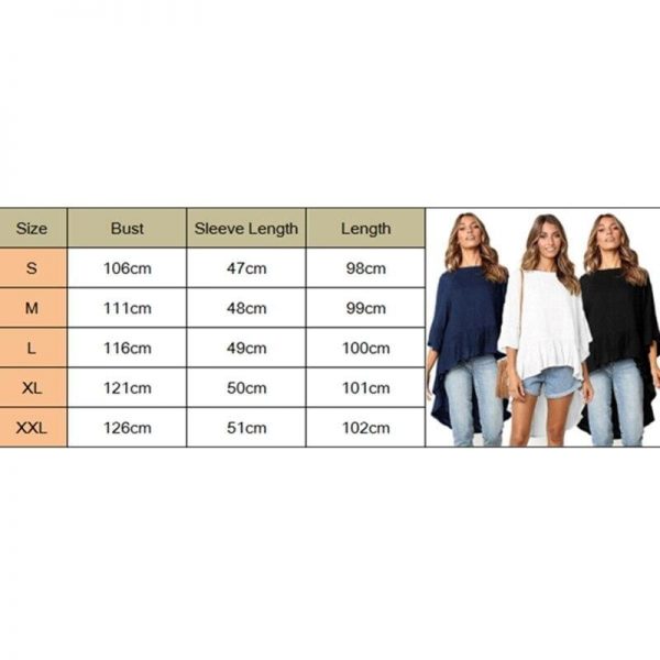 The Best Women Elegant Irregular Crew Neck Blouse Autumn Casual Long Sleeve Tunic Tops Ladies Blouse Pullover Shirt Plus Size Online - Takalr