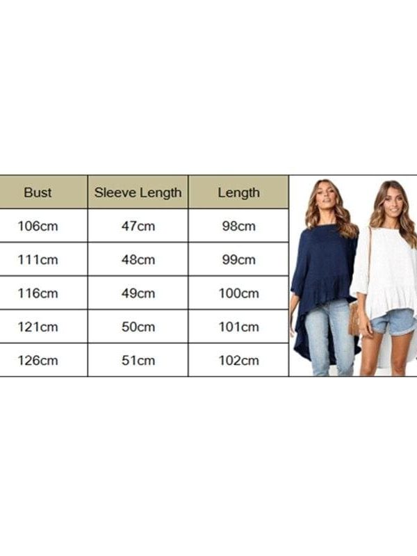 The Best Women Elegant Irregular Crew Neck Blouse Autumn Casual Long Sleeve Tunic Tops Ladies Blouse Pullover Shirt Plus Size Online - Takalr