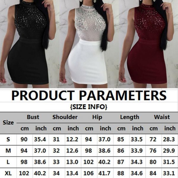 The Best Women Evening Party Dress Bandage Bodycon Sleeveless Clubwear Ladies Summer Short Slim Fit Mini vestidos Dress Sundress Online - Takalr