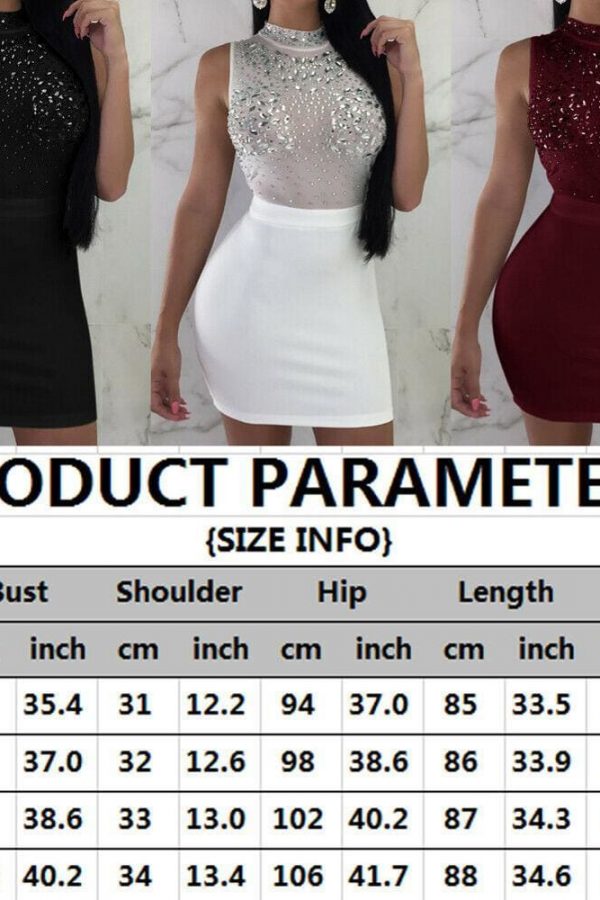 The Best Women Evening Party Dress Bandage Bodycon Sleeveless Clubwear Ladies Summer Short Slim Fit Mini vestidos Dress Sundress Online - Takalr