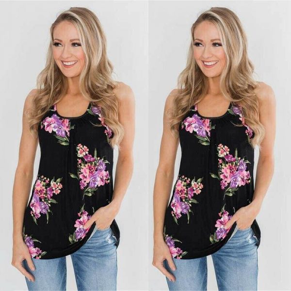 The Best Women Fashion Boho Casual Vest Tops Summer Sleeveless Beach Shirt Blouse Loose Tank Tops Shirt Summer Clothes Online - Takalr