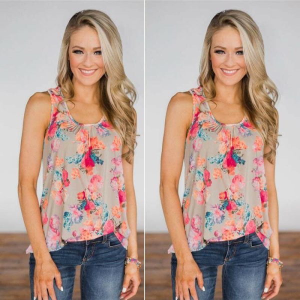 The Best Women Fashion Boho Casual Vest Tops Summer Sleeveless Beach Shirt Blouse Loose Tank Tops Shirt Summer Clothes Online - Takalr