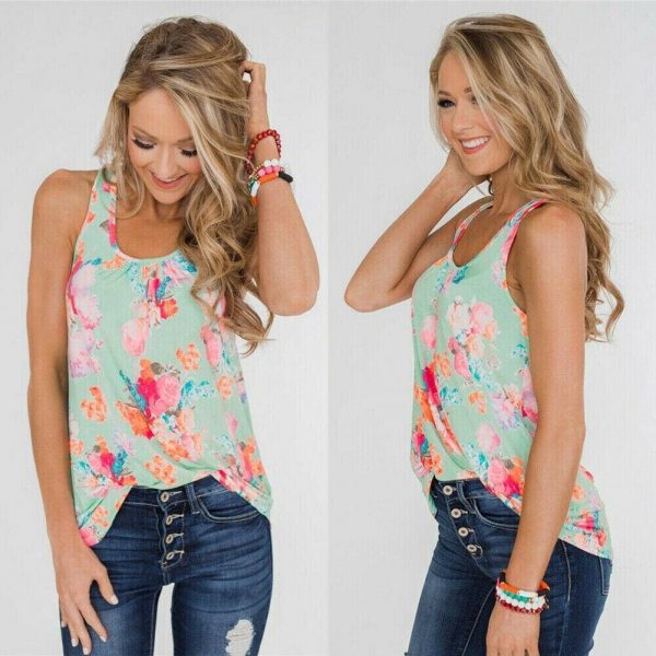 The Best Women Fashion Boho Casual Vest Tops Summer Sleeveless Beach Shirt Blouse Loose Tank Tops Shirt Summer Clothes Online - Takalr