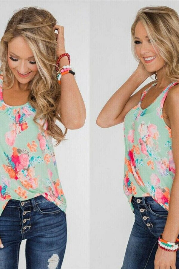 The Best Women Fashion Boho Casual Vest Tops Summer Sleeveless Beach Shirt Blouse Loose Tank Tops Shirt Summer Clothes Online - Takalr