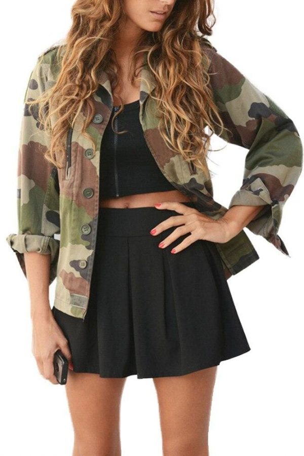 The Best Women Fashion Camouflage Jacket Coat Autumn Winter Casual Street jacket Online - Takalr