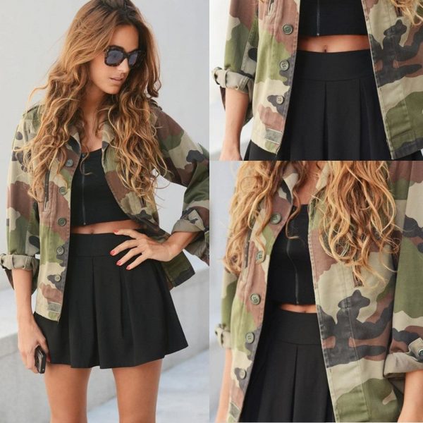 The Best Women Fashion Camouflage Jacket Coat Autumn Winter Casual Street jacket Online - Takalr