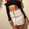 The Best Women Fashion High Waist Zip Faux Leather Short Pencil Bodycon Slim Mini Skirt New Solid Casual Skirt Online - Takalr