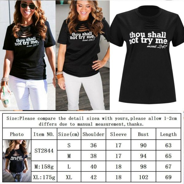 The Best Women Fashion Hollow Out Printed T-Shirts Ladies Workout Casual Cotton Outdoor Tops Shirt Summer Clothes Online - Takalr