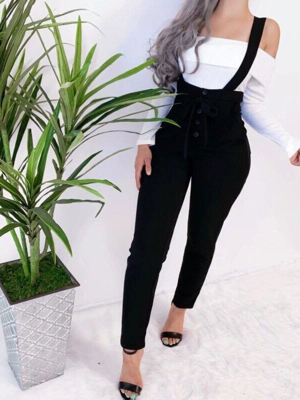 The Best Women Fashion Ladies Sleeveless Baggy Overalls Playsuit Dungarees Casual Loose Jumpsuit Long Trousers Pant Online - Takalr