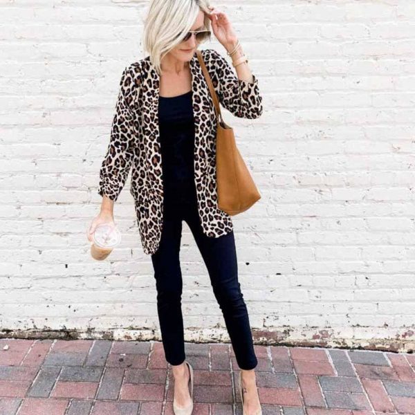 The Best Women Fashion OL Blazer Suit Ladies Long Sleeves Leopard Cardigan Slim Fit Casual Jacket Coat Outwear Streetwear Online - Takalr