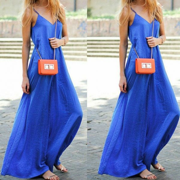 The Best Women Fashion Party Clubwear Casual V-neck Spaghetti Strap Solid Loose Wide Leg Playsuit Ladies Romper Trousers Online - Takalr