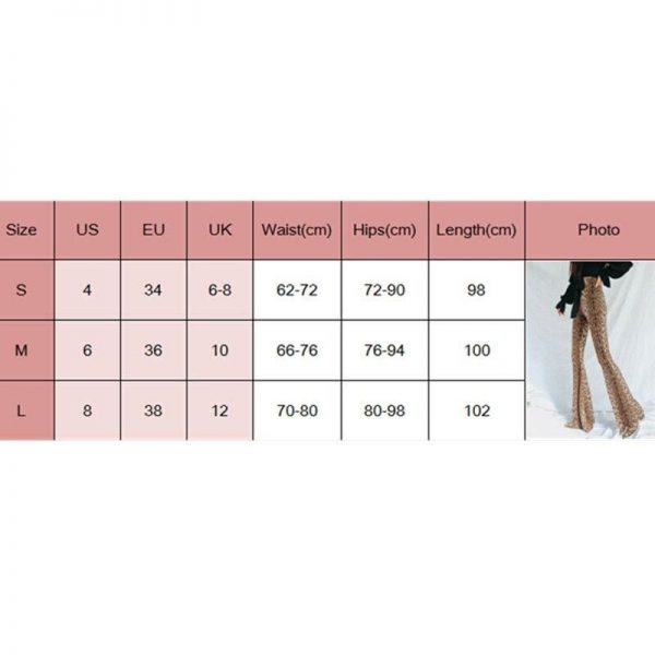 The Best Women Flared Leopard Print Bell Bottom Loose Pants Ladies Bandage Casual Stretch High Waist Long Trousers New Online - Takalr