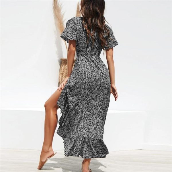 The Best Women Floral Print Boho Long Chiffon Dress Online - Source Silk