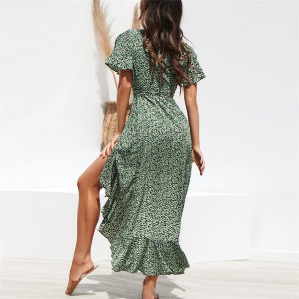 The Best Women Floral Print Boho Long Chiffon Dress Online - Source Silk