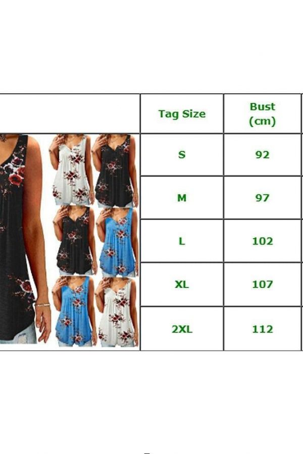 The Best Women Floral Print Vest Shirt Ladies Loose Summer Sleeveless Tank Tops Blouse Casual Loose Tops Shirt Tee Cami Online - Takalr