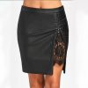 The Best Women Formal Lace Leather High Waist Short Skirt OL Ladies Summer Casual Bodycon Slim Mini Skirt Pencil Sundress Online - Takalr